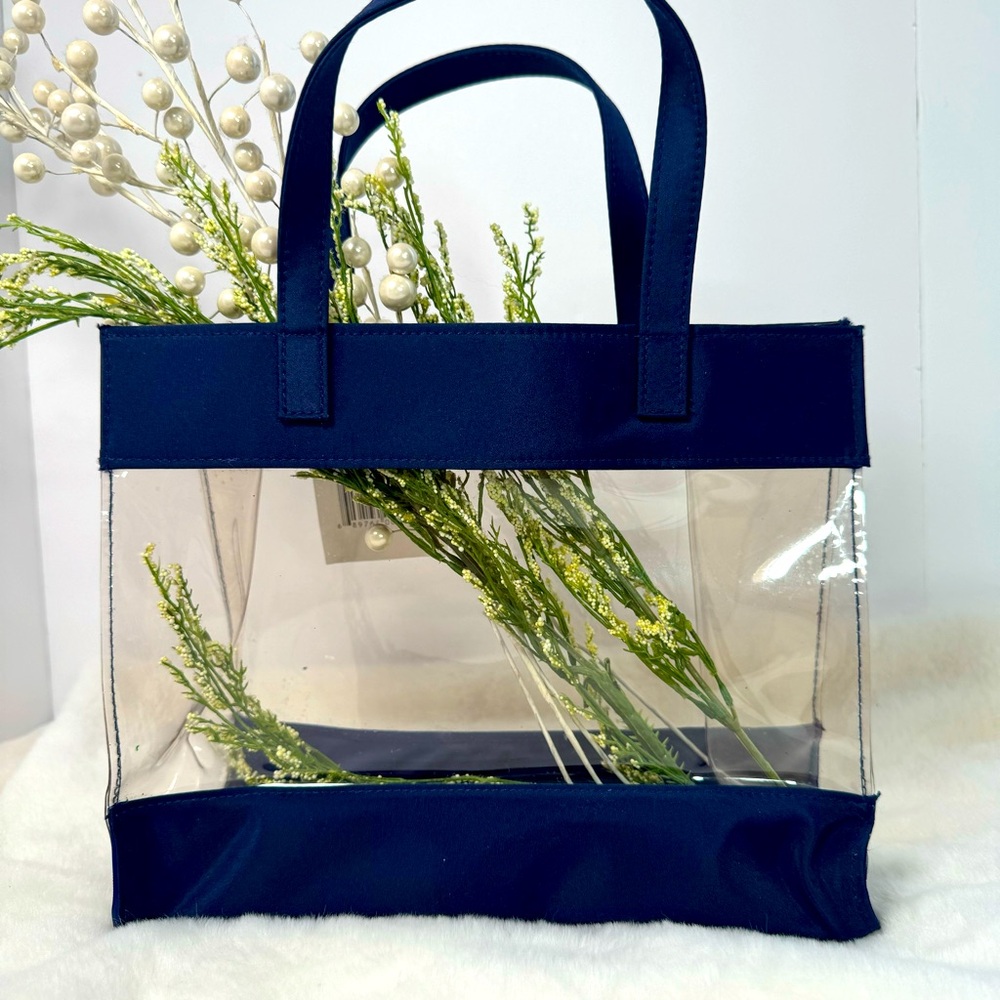 Clear stadium tote bag.